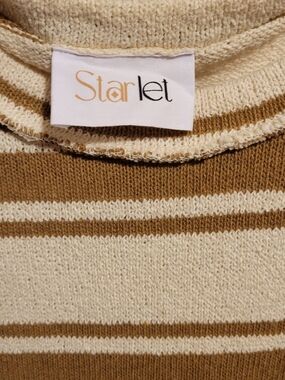 Starlet Cream & Brown Striped Knit Tank